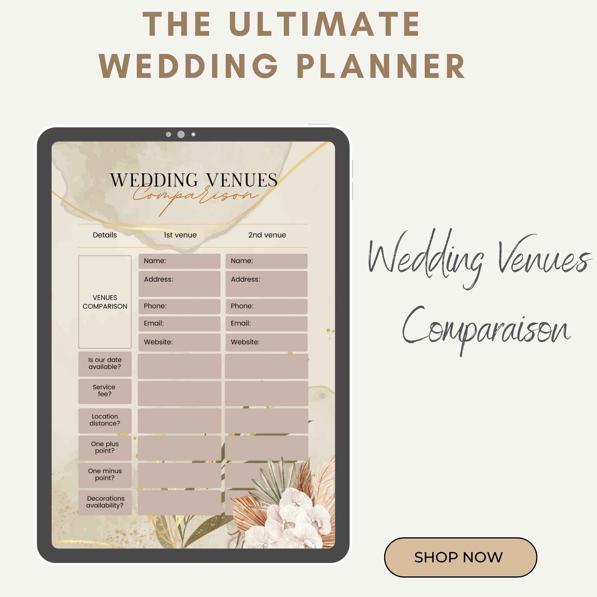 Wedding Planner Printable